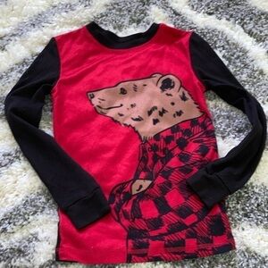 Cuddl Duds Fannel Bear shirt size 8